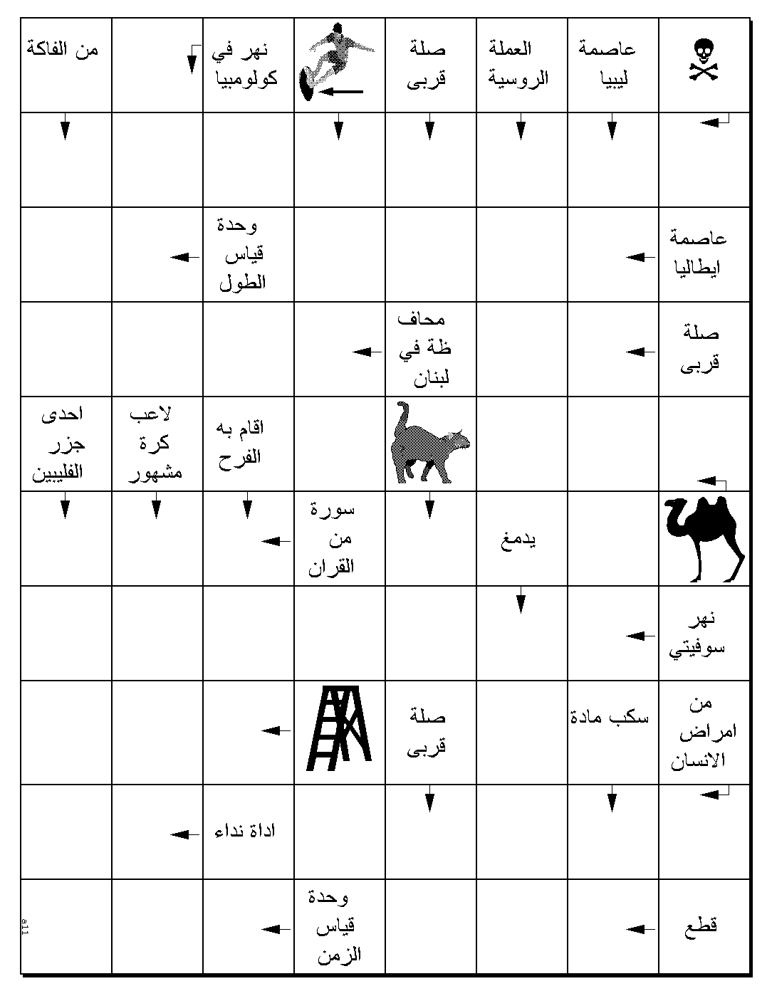 كلمات متقاطعة للاطفال - العاب كلام للصغار 12271