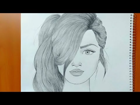 رسومات بسيطة - تعليم رسم البنات بالخطوات 12570